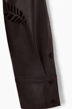 COS EYELET LEATHER WESTERN SHIRT-Women Shirts & Blouses | Tops