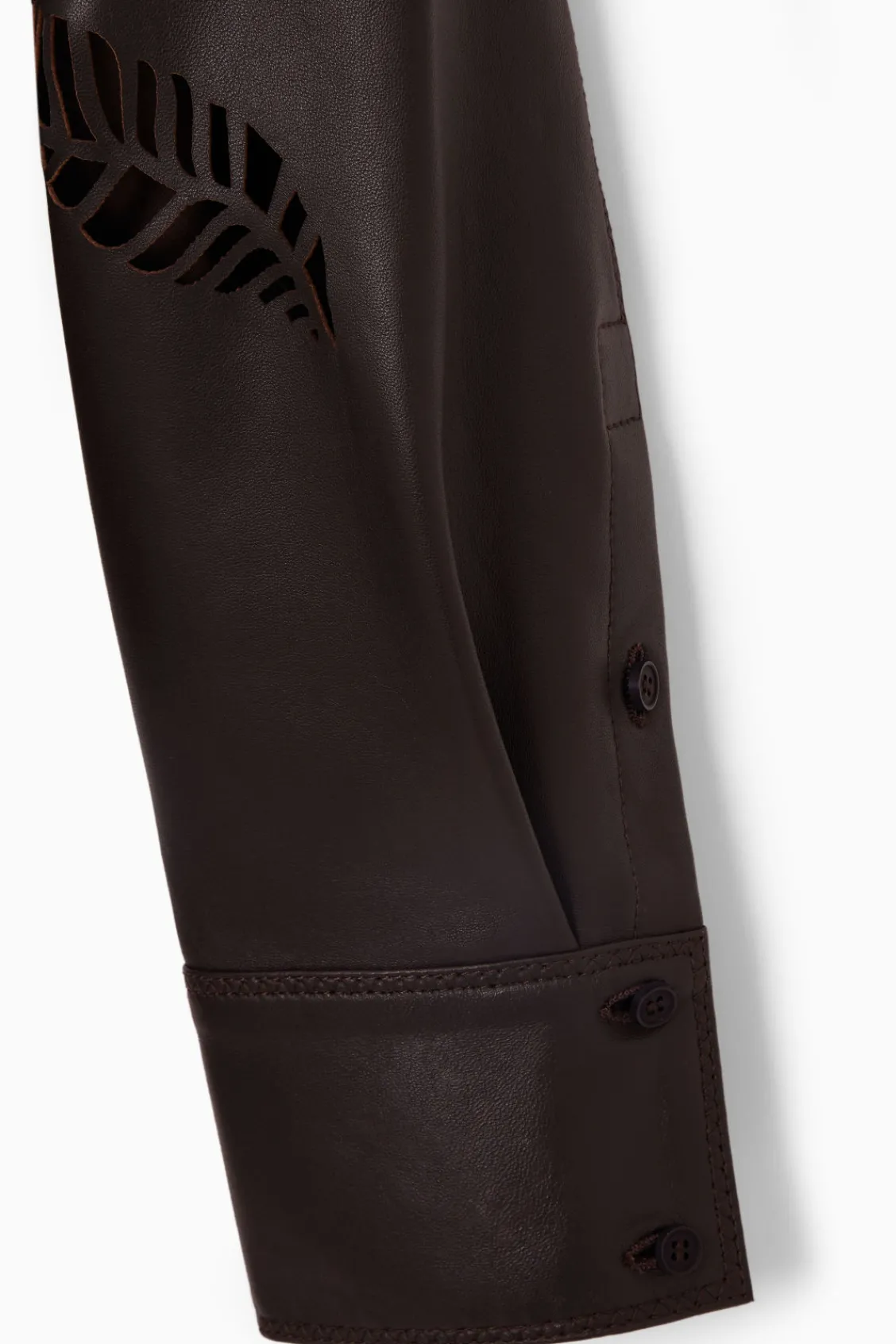 COS EYELET LEATHER WESTERN SHIRT-Women Shirts & Blouses | Tops