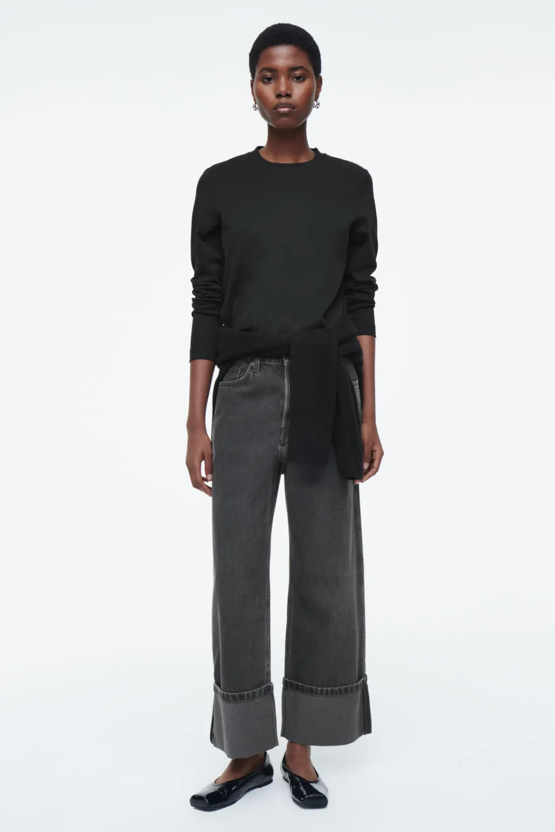COS FACADE TURN-UP STRAIGHT-LEG JEANS-Women Jeans | Pants