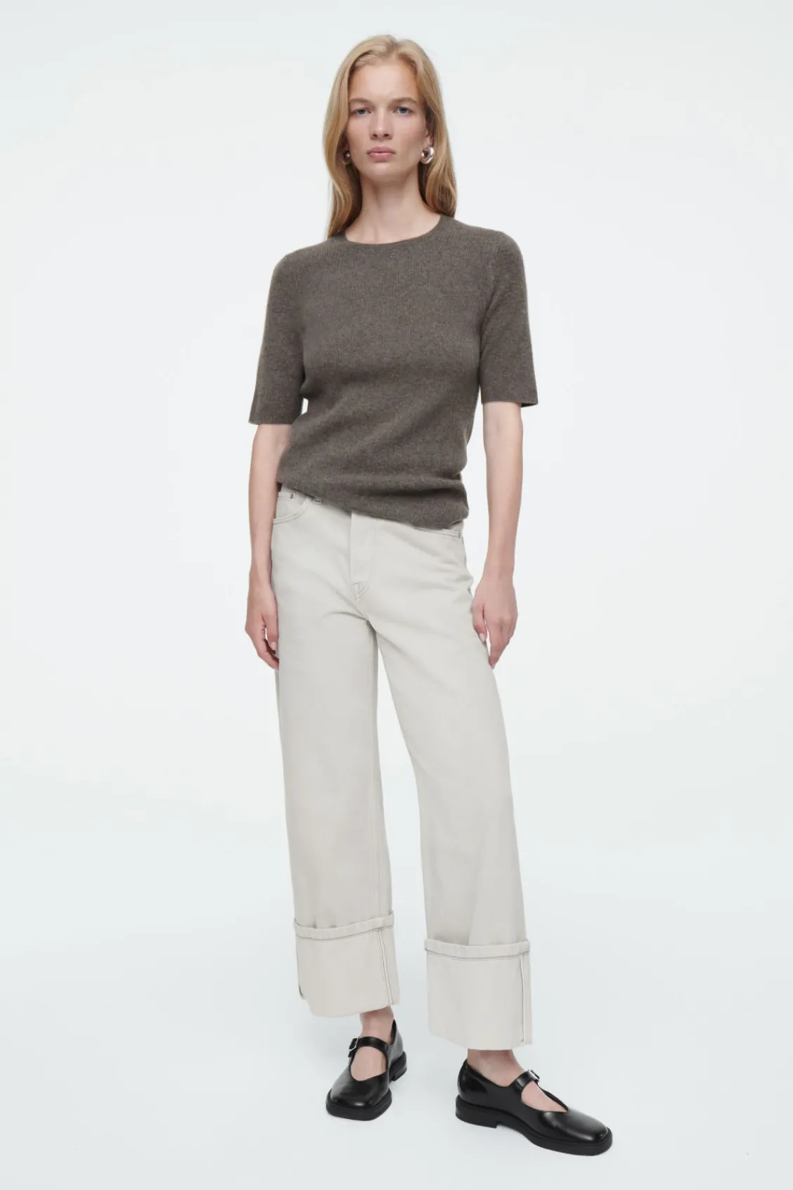 COS FACADE TURN-UP STRAIGHT-LEG JEANS-Women Jeans | Pants