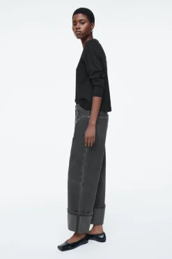 COS FACADE TURN-UP STRAIGHT-LEG JEANS-Women Jeans | Pants
