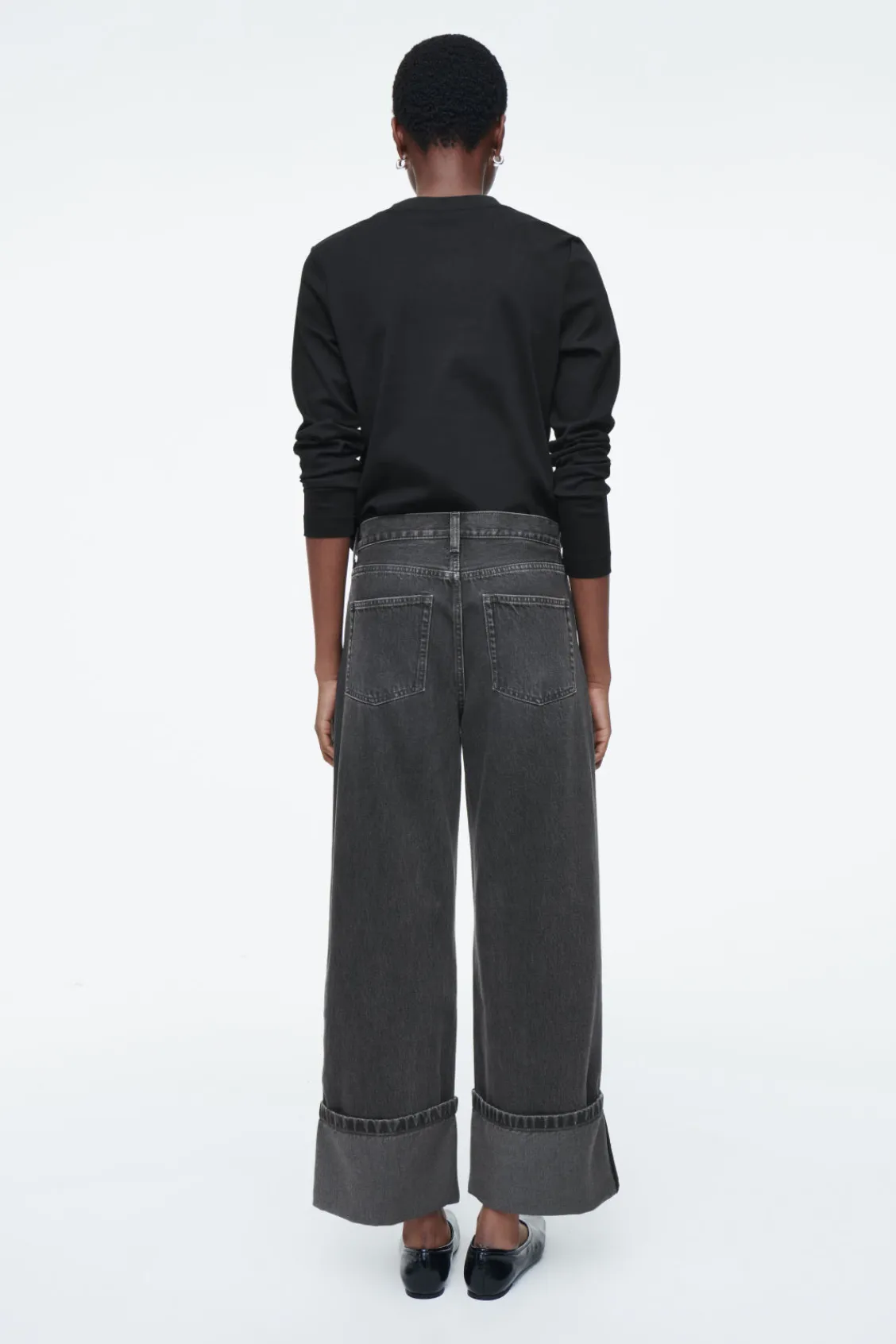 COS FACADE TURN-UP STRAIGHT-LEG JEANS-Women Jeans | Pants