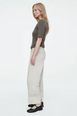 COS FACADE TURN-UP STRAIGHT-LEG JEANS-Women Jeans | Pants