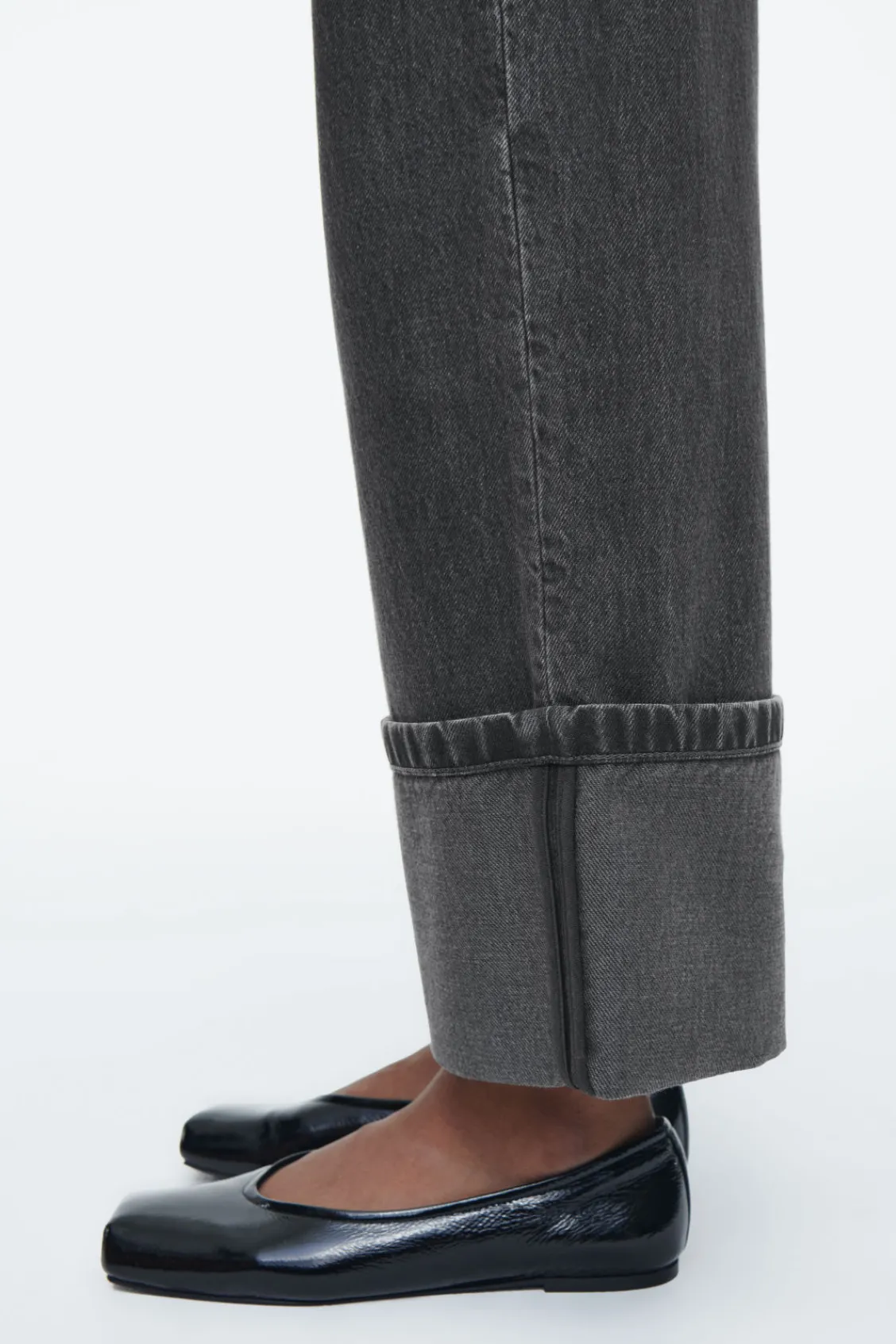 COS FACADE TURN-UP STRAIGHT-LEG JEANS-Women Jeans | Pants