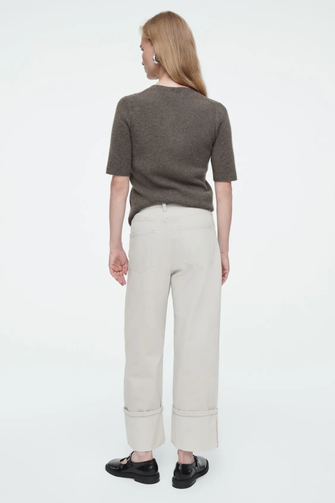COS FACADE TURN-UP STRAIGHT-LEG JEANS-Women Jeans | Pants