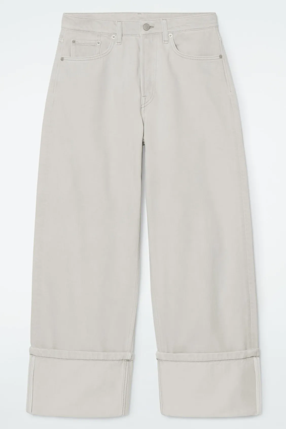 COS FACADE TURN-UP STRAIGHT-LEG JEANS-Women Jeans | Pants