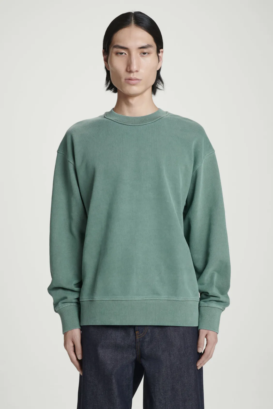 COS FADED MOCK-NECK SWEATSHIRT- Sweatshirts & Hoodies