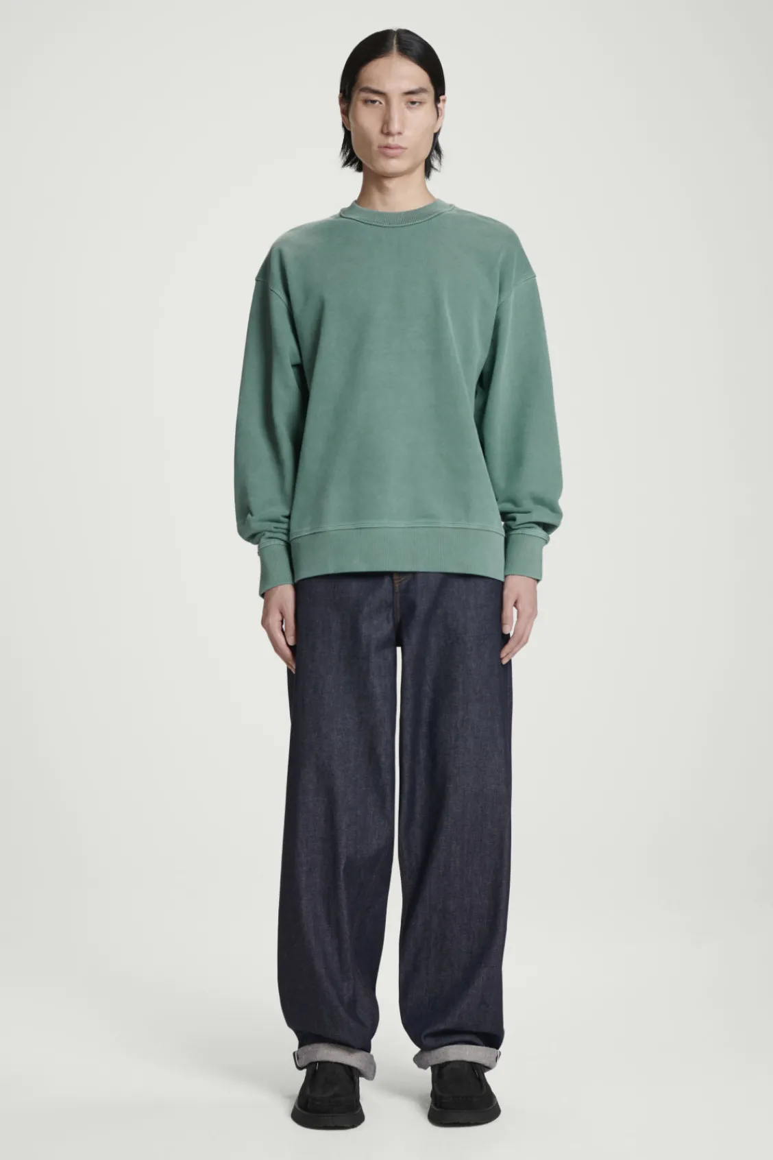 COS FADED MOCK-NECK SWEATSHIRT- Sweatshirts & Hoodies