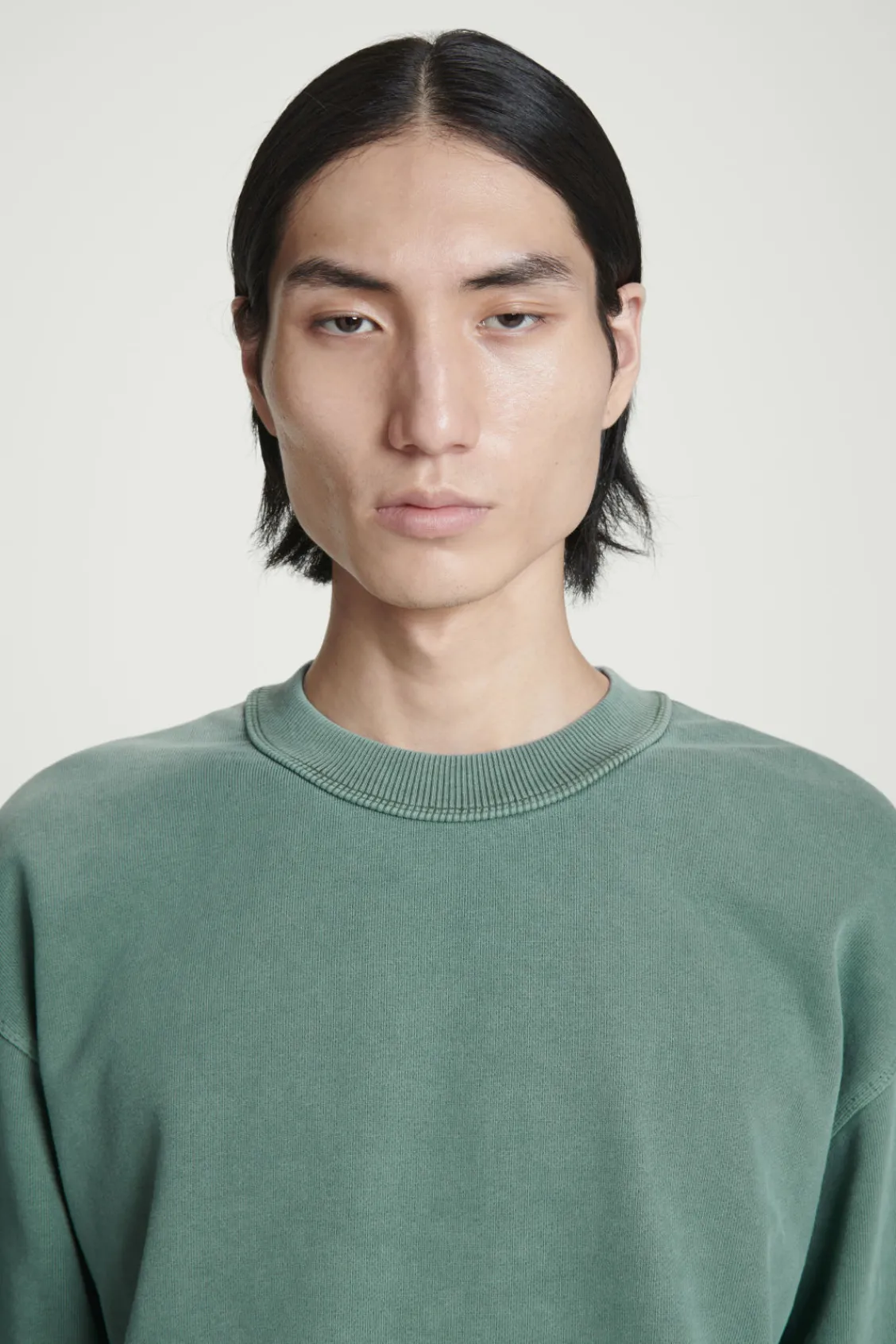 COS FADED MOCK-NECK SWEATSHIRT- Sweatshirts & Hoodies