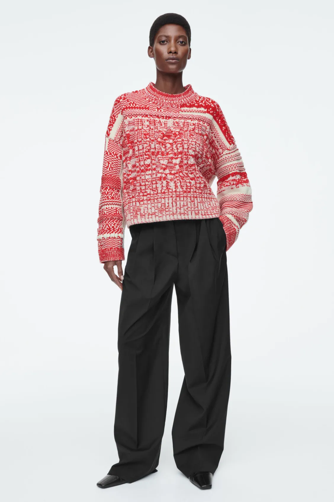 COS FAIR ISLE WOOL AND CASHMERE SWEATER-Women Cashmere | Sweaters & Cardigans