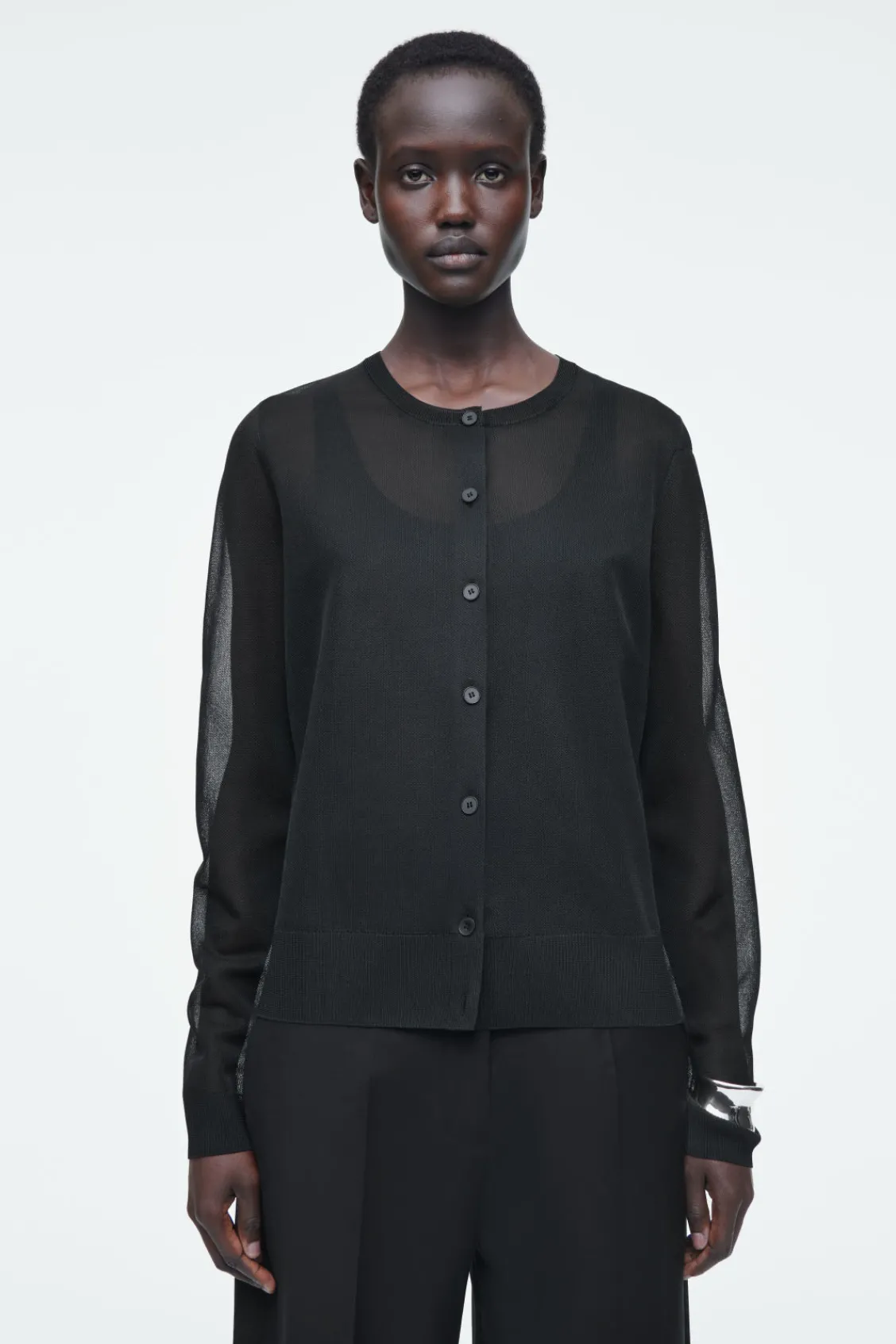 COS FINE-KNIT OMBRÉ CARDIGAN-Women Sweaters & Cardigans