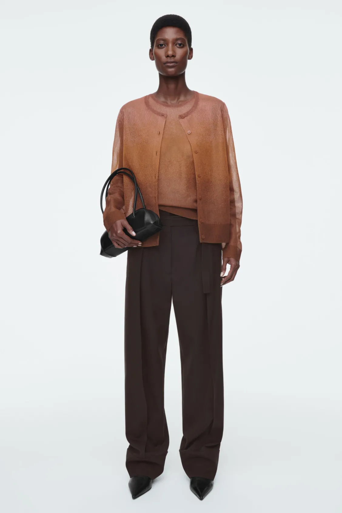 COS FINE-KNIT OMBRÉ CARDIGAN-Women Sweaters & Cardigans