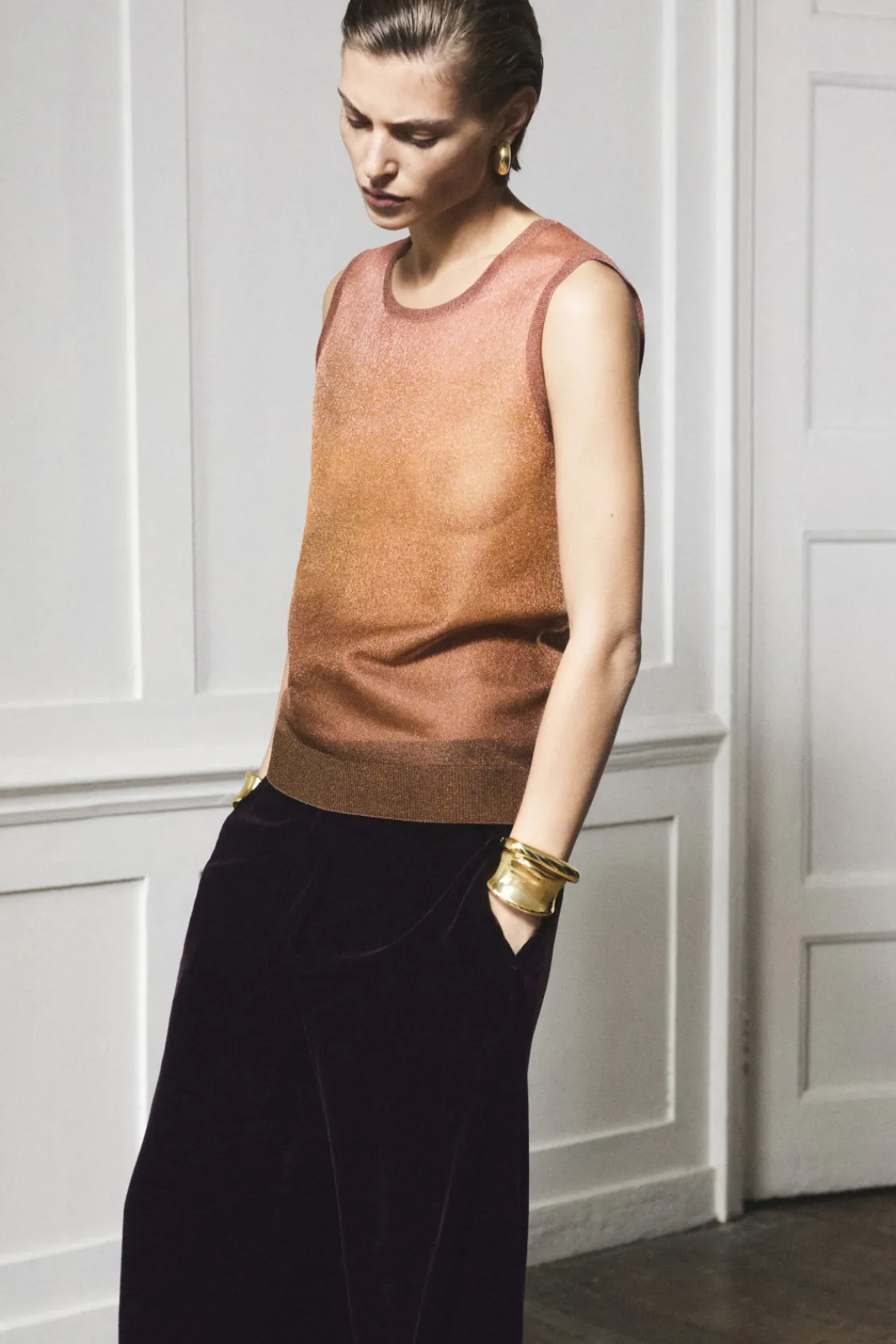 COS FINE-KNIT OMBRE TANK TOP-Women Tops | Sweaters & Cardigans