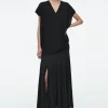 COS FLARED ASYMMETRIC MIDI SKIRT-Women Skirts