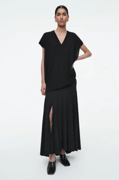 COS FLARED ASYMMETRIC MIDI SKIRT-Women Skirts
