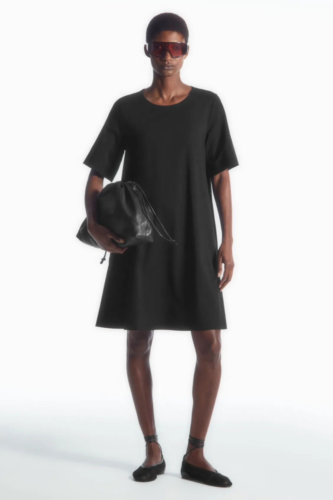 COS FLARED MINI T-SHIRT DRESS-Women Dresses & Jumpsuits