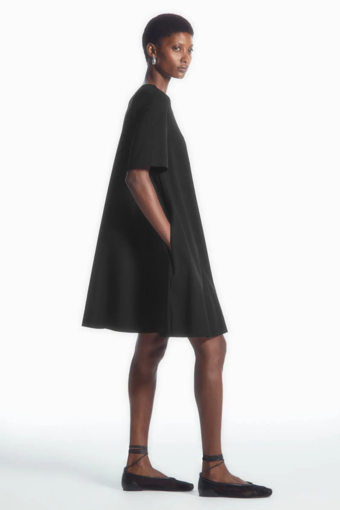 COS FLARED MINI T-SHIRT DRESS-Women Dresses & Jumpsuits