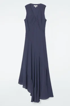 COS FLOATY ASYMMETRIC MIDI DRESS-Women Dresses & Jumpsuits