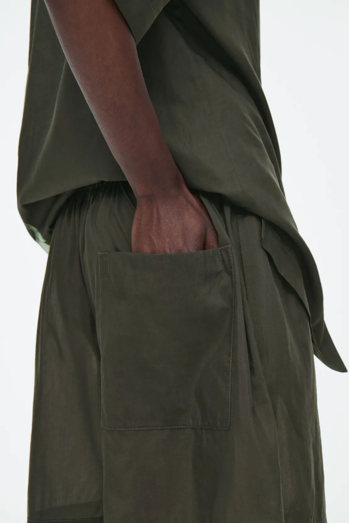 COS FLORAL DRAWSTRING SHORTS-Women Pants