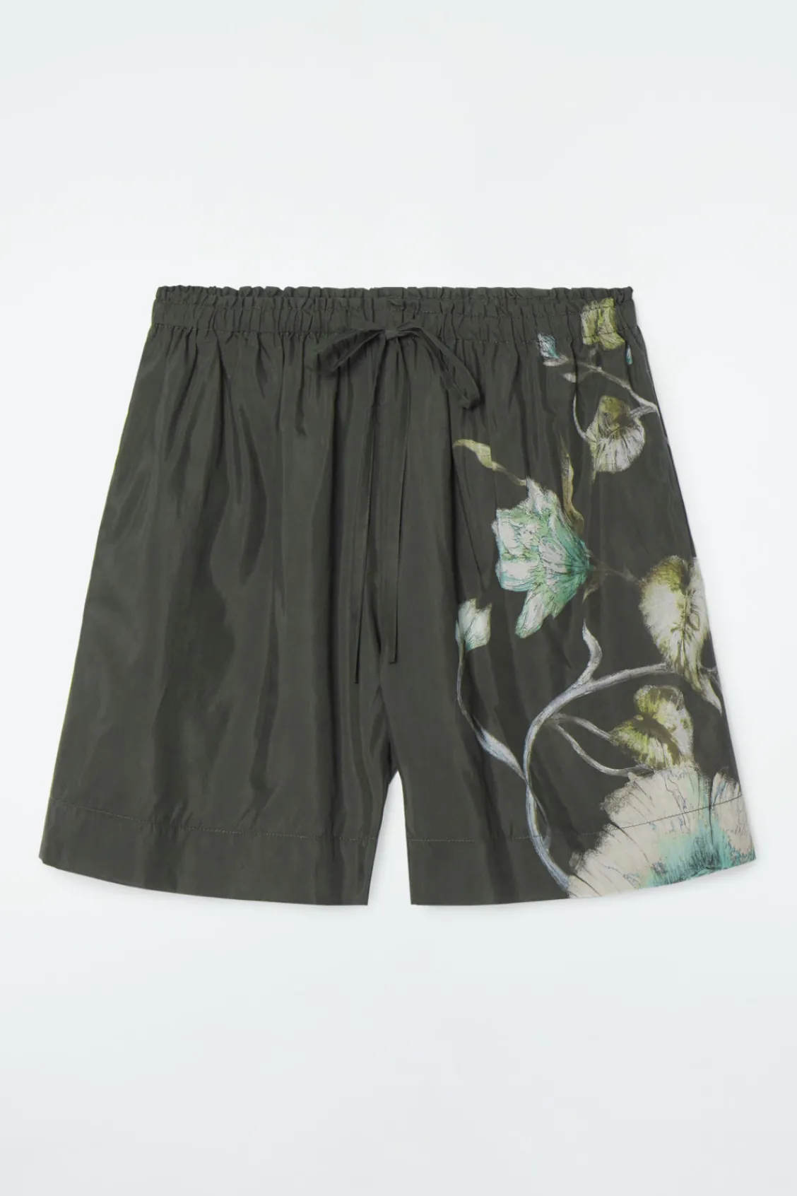 COS FLORAL DRAWSTRING SHORTS-Women Pants