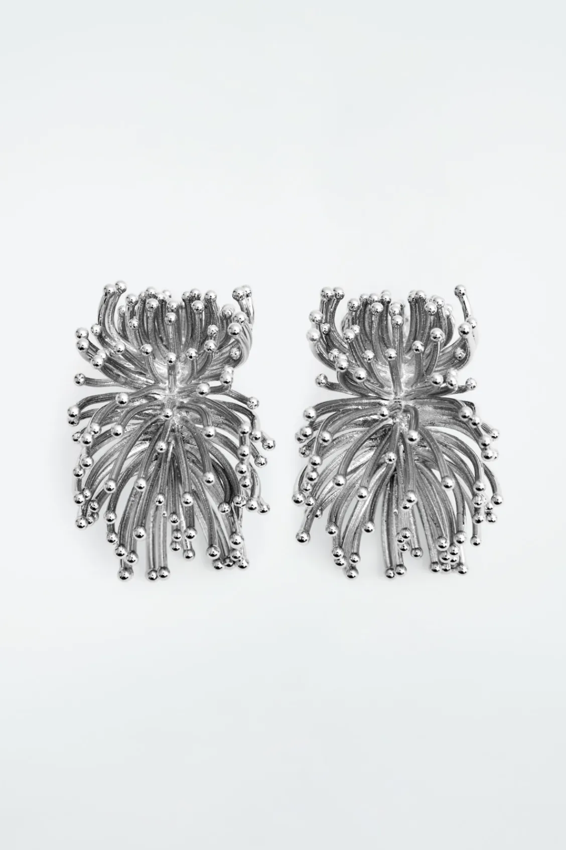 COS FLORAL HOOP EARRINGS-Women Jewelry