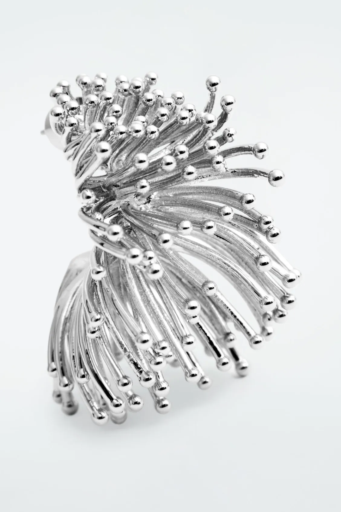 COS FLORAL HOOP EARRINGS-Women Jewelry
