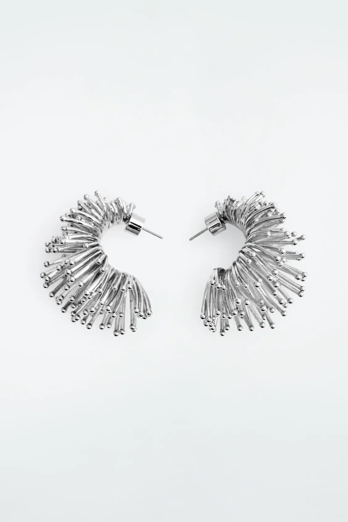 COS FLORAL HOOP EARRINGS-Women Jewelry