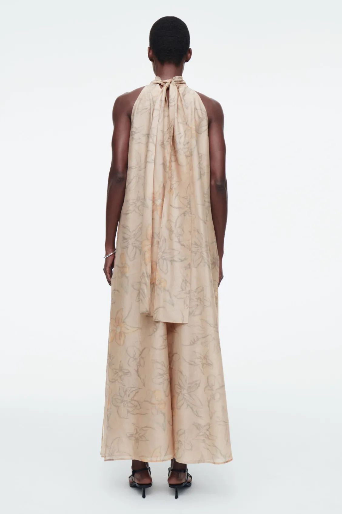 COS FLORAL-PRINT HALTERNECK A-LINE MAXI DRESS-Women Dresses & Jumpsuits
