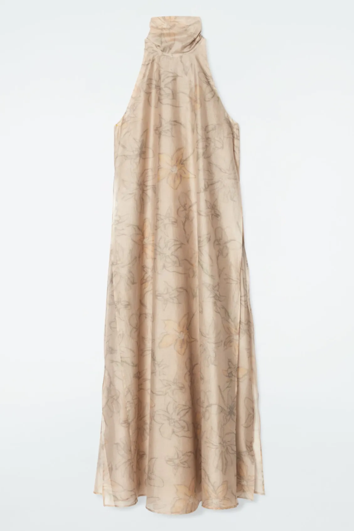 COS FLORAL-PRINT HALTERNECK A-LINE MAXI DRESS-Women Dresses & Jumpsuits
