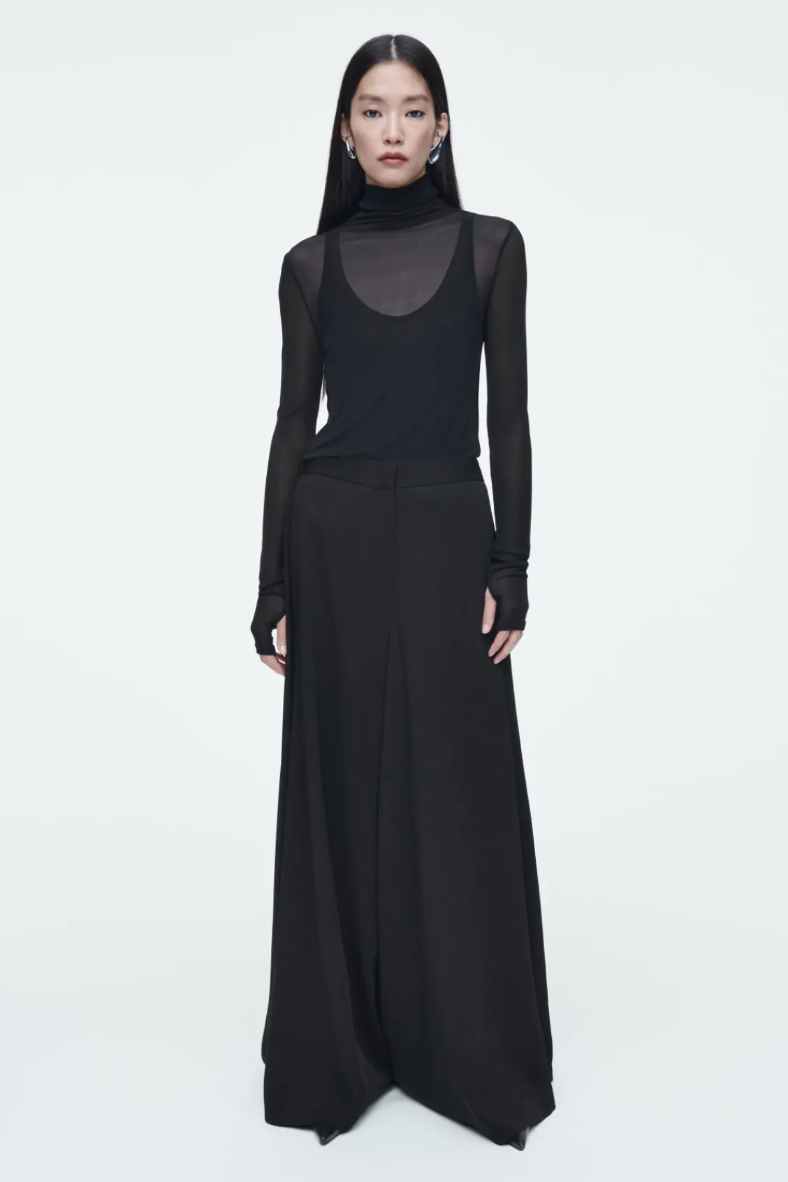 COS FLUID WIDE-LEG TROUSERS-Women Pants