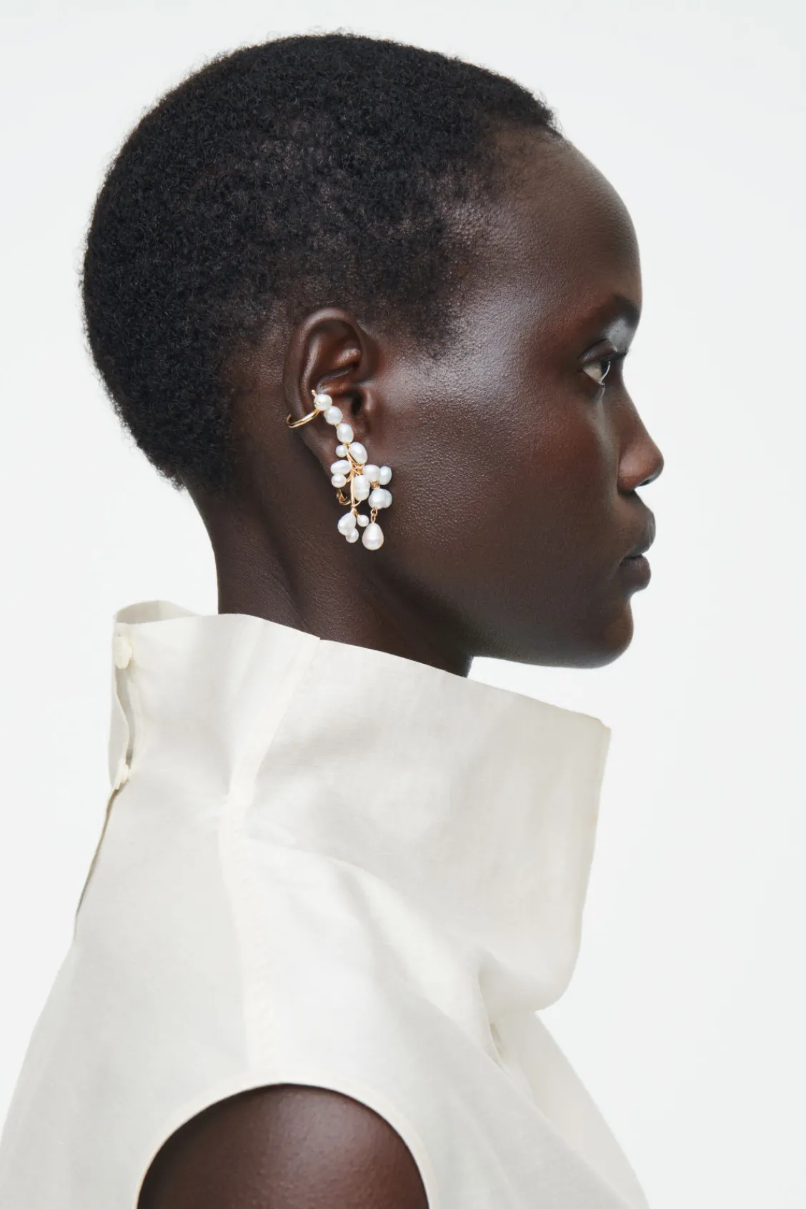 COS FRESHWATER PEARL CLIMBER EARRINGS-Women Jewelry