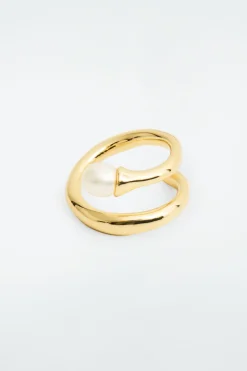 COS FRESHWATER PEARL COIL RING-Women Jewelry