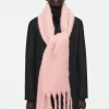 COS FRINGED BRUSHED-MOHAIR SCARF-Women Hats & Scarves