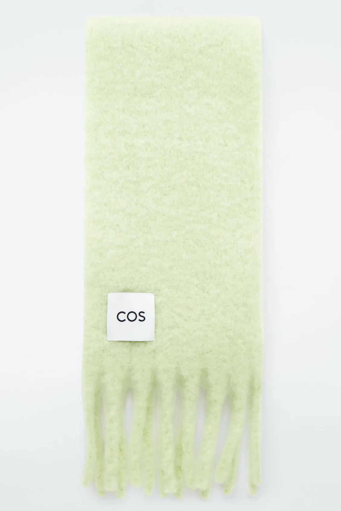 COS FRINGED BRUSHED-MOHAIR SCARF-Women Hats & Scarves