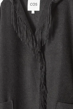 COS FRINGED DOUBLE-FACED WOOL COAT-Women Coats & Jackets