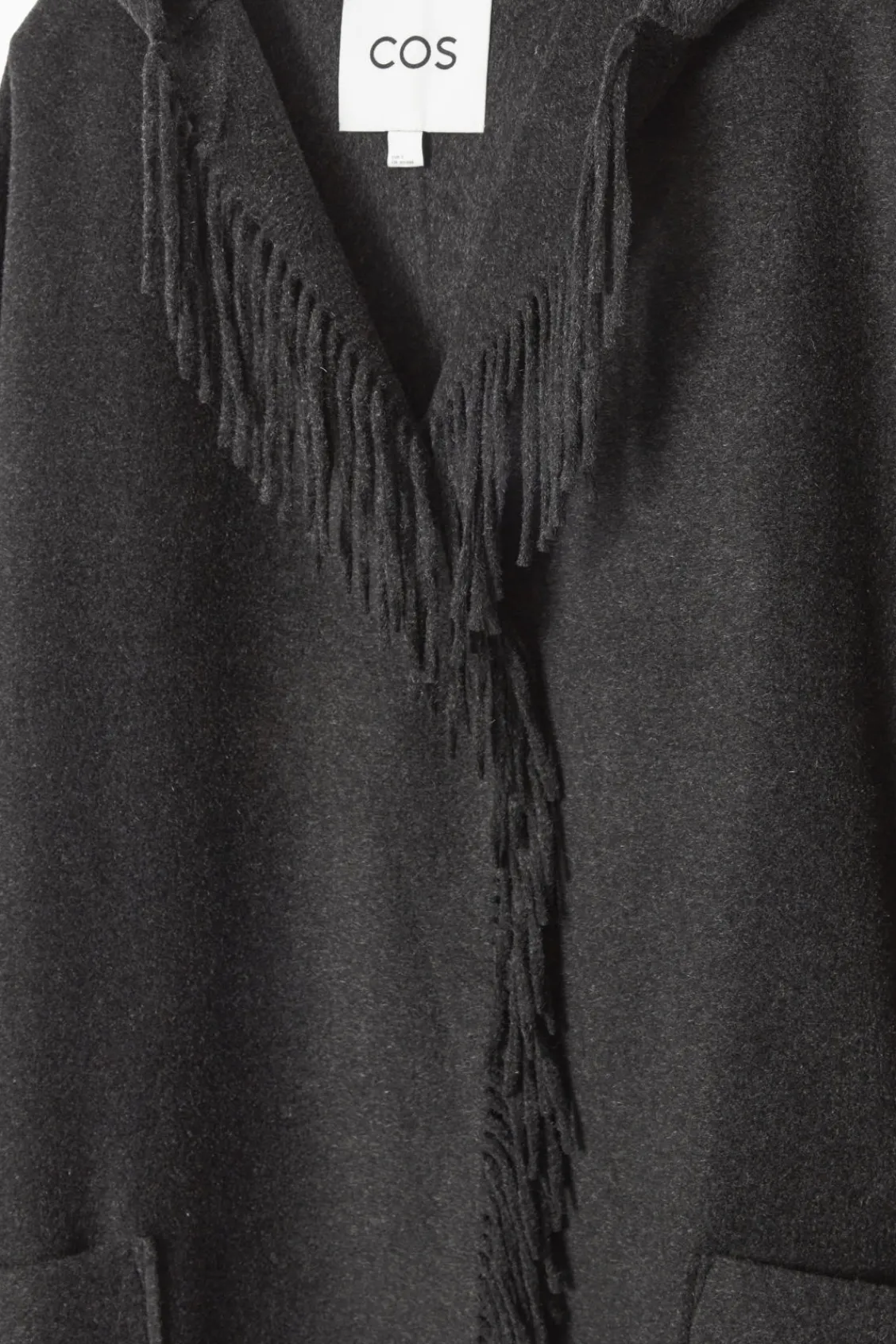 COS FRINGED DOUBLE-FACED WOOL COAT-Women Coats & Jackets