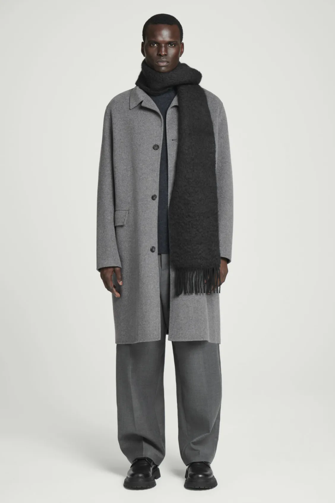 COS FRINGED MOHAIR SCARF- Hats & Scarves