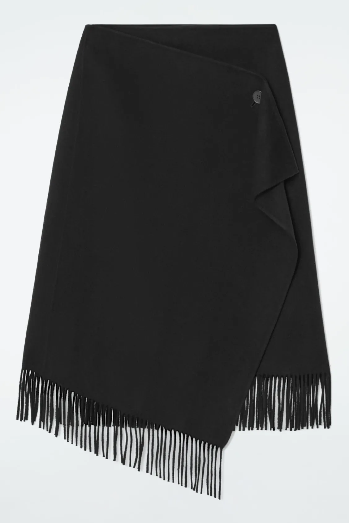 COS FRINGED WOOL MIDI WRAP SKIRT-Women Skirts | Sweaters & Cardigans