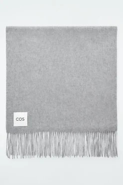 COS FRINGED WOOL SCARF-Women Hats & Scarves
