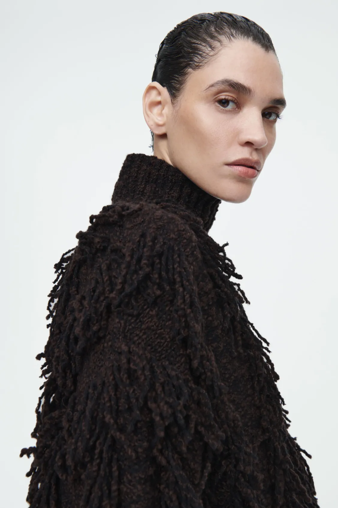 COS FRINGED WOOL SWEATER-Women Sweaters & Cardigans
