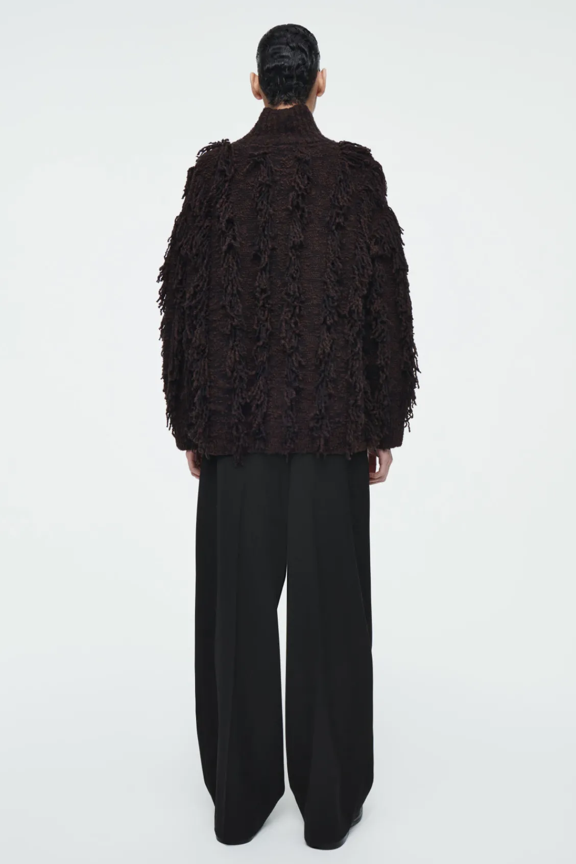 COS FRINGED WOOL SWEATER-Women Sweaters & Cardigans