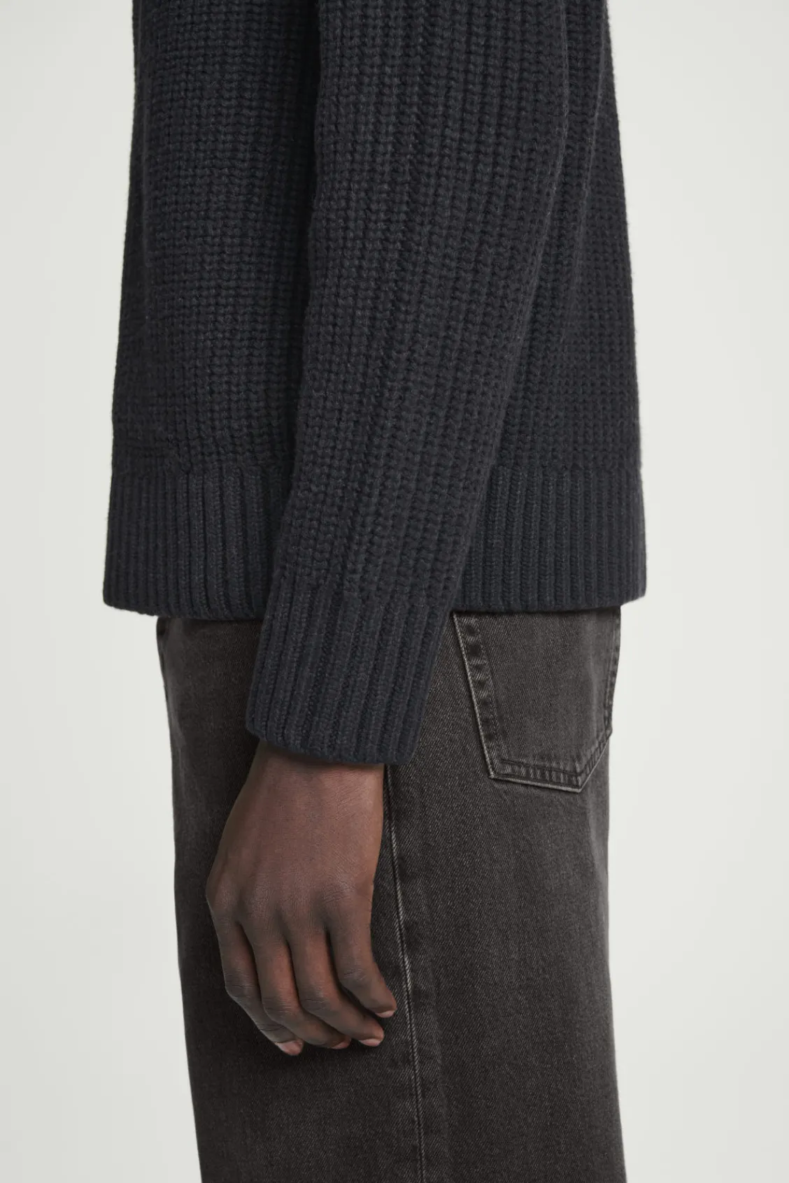 COS FUNNEL-NECK KNITTED WOOL JACKET- Sweaters & Cardigans | Coats & Jackets
