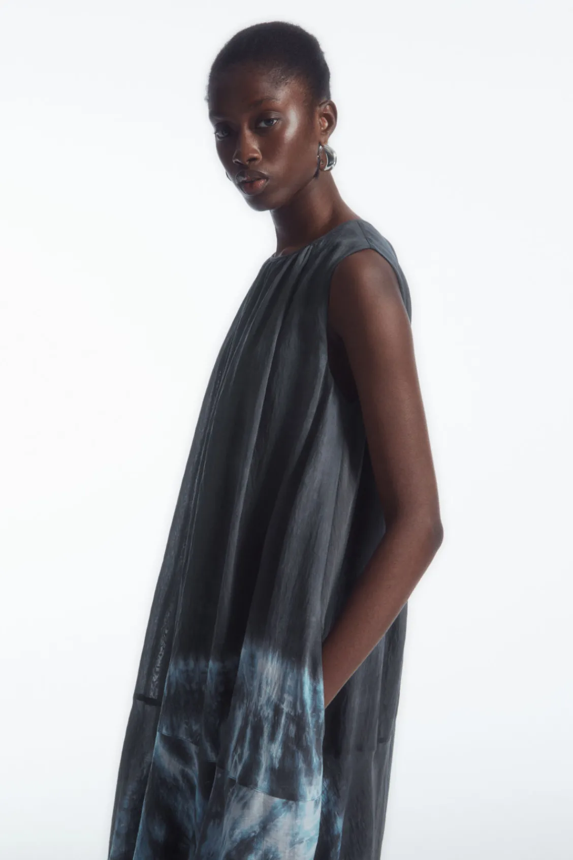 COS GATHERED A-LINE MAXI DRESS-Women Dresses & Jumpsuits