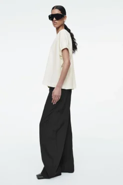 COS GATHERED COTTON BLOUSE-Women Shirts & Blouses | Tops