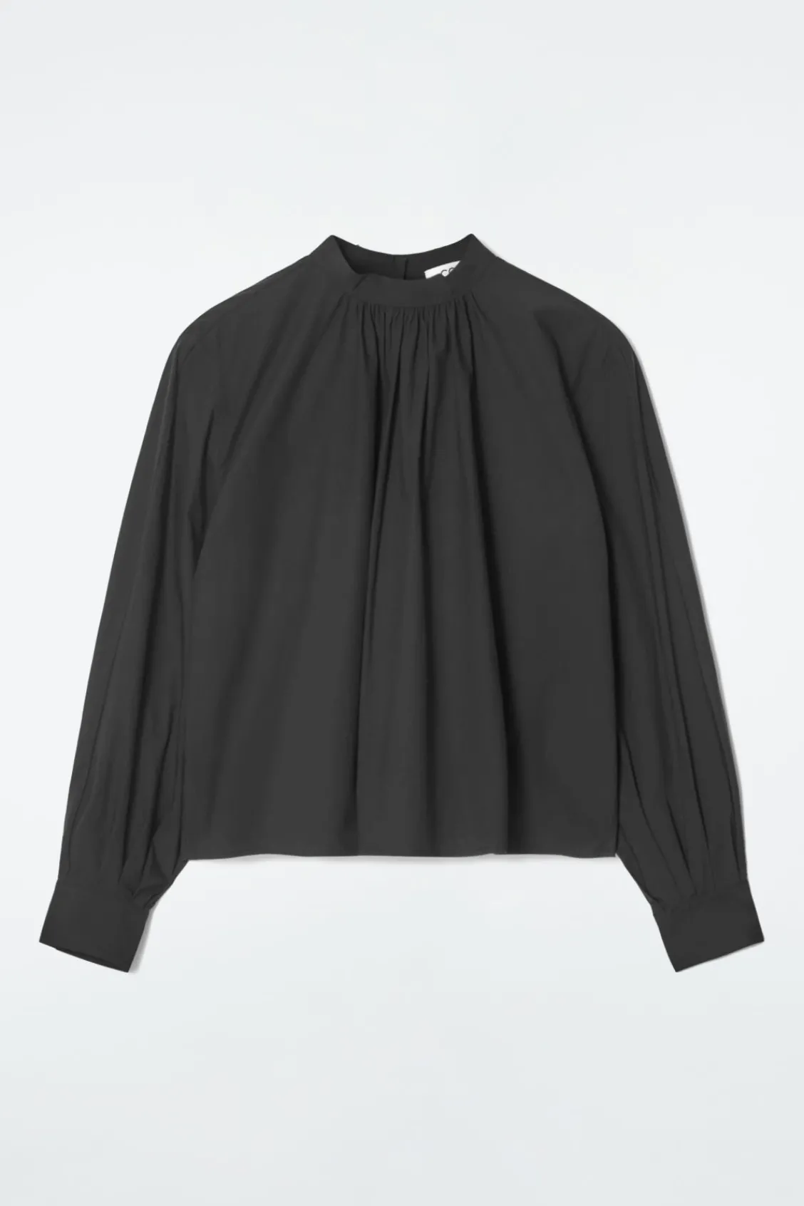 COS GATHERED COTTON BLOUSE-Women Shirts & Blouses | Tops