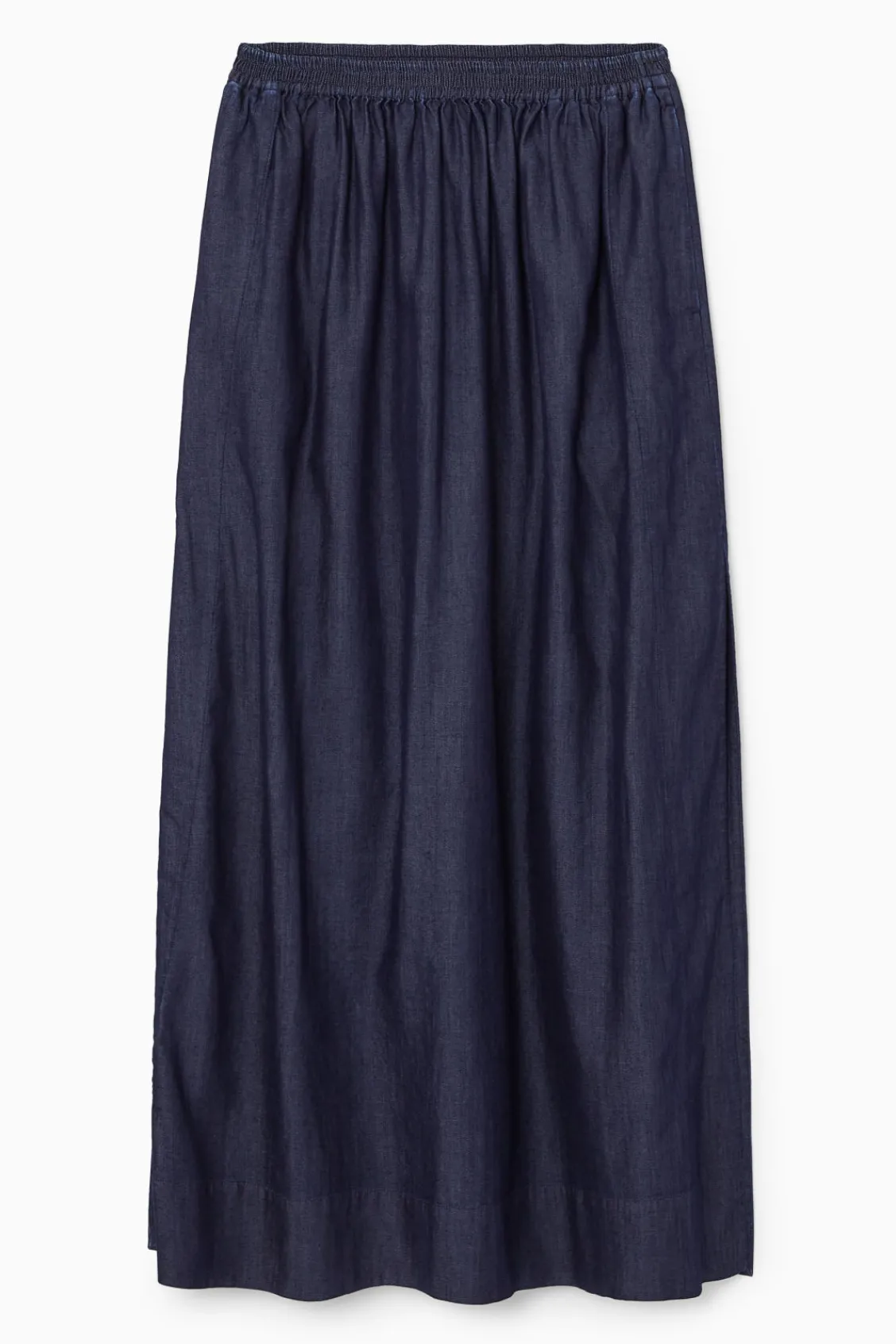 COS GATHERED DENIM MAXI SKIRT-Women Skirts