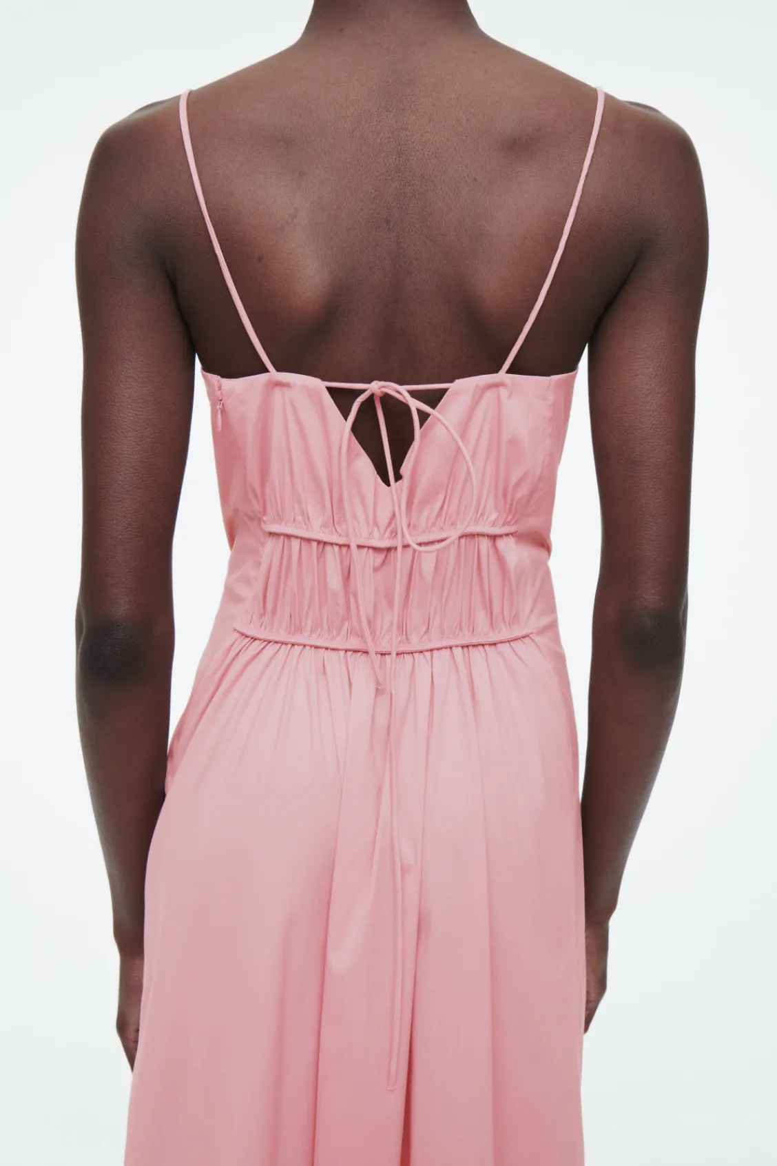 COS GATHERED-WAIST MIDI DRESS-Women Dresses & Jumpsuits