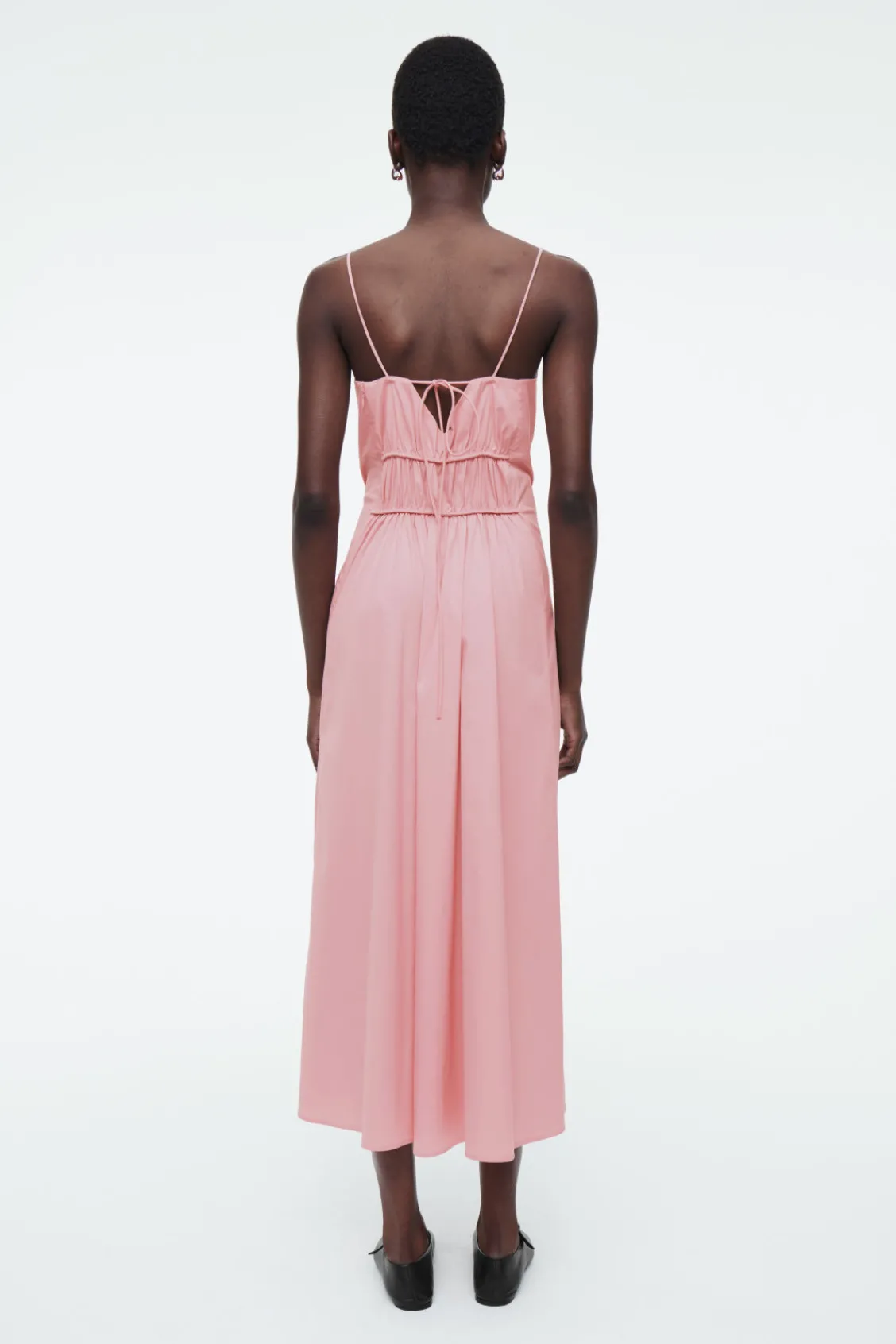COS GATHERED-WAIST MIDI DRESS-Women Dresses & Jumpsuits