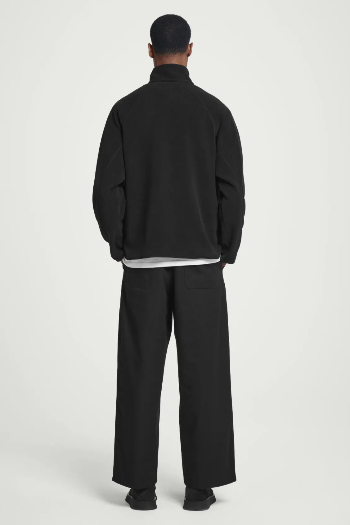 COS HALF-ZIP SHERPA FLEECE SWEATER- Sweatshirts & Hoodies