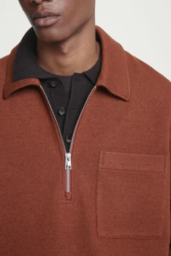 COS HALF-ZIP WOOL-BLEND SWEATER- Sweatshirts & Hoodies | Sweaters & Cardigans